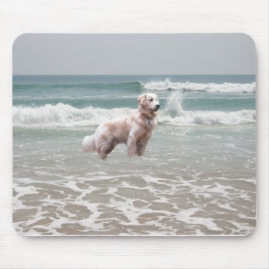Golden Retriever Ocean Mousepad Muismat (Voorkant)