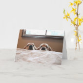 Golden Retriever omhoog en Moederdag Kaart (Gele Bloem)