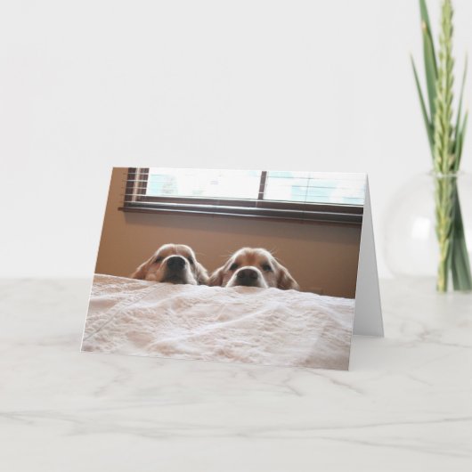 Golden Retriever omhoog en Moederdag Kaart (Voorkant)