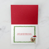 Golden Retriever omhoog in sneeuwraam Feestdagen Kaart (Binnen)