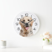 Golden Retriever on White Grote Klok (Huis)