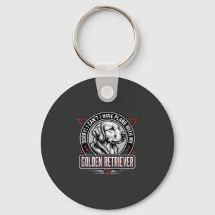Golden Retriever Ontwerpt Hond Badge Design Sleutelhanger