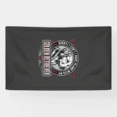 Golden Retriever Ontwerpt Hond Badge Design Spandoek (Horizontaal)