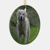Golden Retriever op 2 Keramisch Ornament (Rechts)
