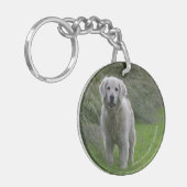 Golden Retriever op 2 Sleutelhanger (Voorkant Links)