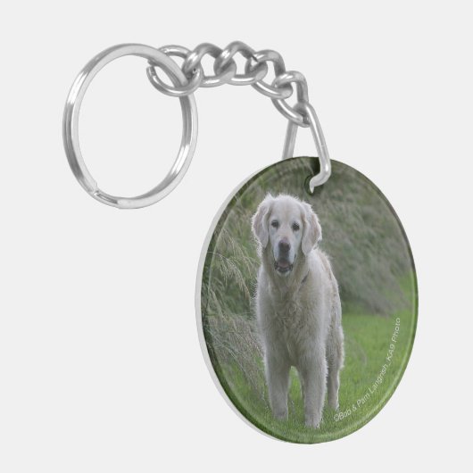 Golden Retriever op 2 Sleutelhanger (Voorkant Links)