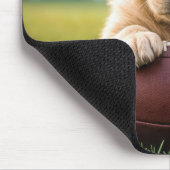 Golden Retriever op een Football Muismat (Hoek)