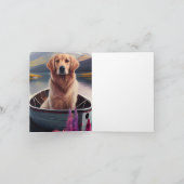 Golden Retriever op een peddel: Een Schilderachtig Kaart (Binnen)