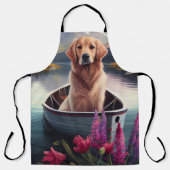 Golden Retriever op een peddel: Een Schilderachtig Schort (Voorkant)
