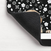 Golden Retriever op Floral Print Muismat (Hoek)