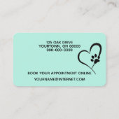 Golden Retriever op Gingham voor Pet Grooming Visitekaartje (Achterkant)