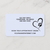 Golden Retriever op Gingham voor Pet Grooming Visitekaartje (Achterkant)