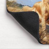 Golden retriever op het strand muismat (Hoek)