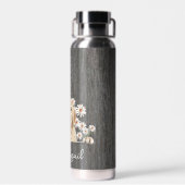 Golden Retriever op hout Waterfles (Achterkant)