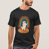 Golden Retriever op pizza T-shirt (Voorkant)