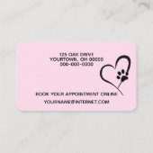 Golden Retriever op Polka Dots for Pet Grooming Visitekaartje (Achterkant)