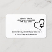 Golden Retriever op Polka Dots for Pet Grooming Visitekaartje (Achterkant)