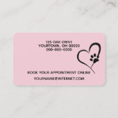 Golden Retriever op Polka Dots for Pet Grooming Visitekaartje (Achterkant)