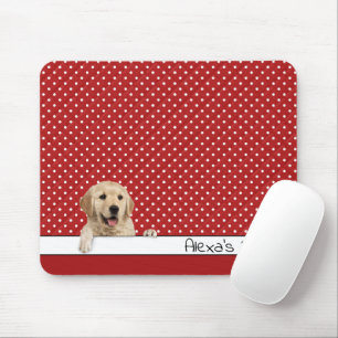 Golden Retriever op Polka Dots Muismat
