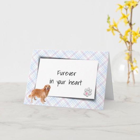 Golden Retriever op speldenhuisdier verliest sympa Kaart (Gele Bloem)