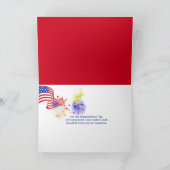 Golden retriever op vlag 4 juli kaart (Binnen)