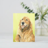 Golden Retriever Original Dog Art Briefkaart (Staand voorkant)