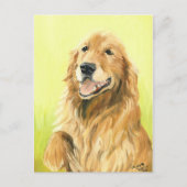 Golden Retriever Original Dog Art Briefkaart (Voorkant)