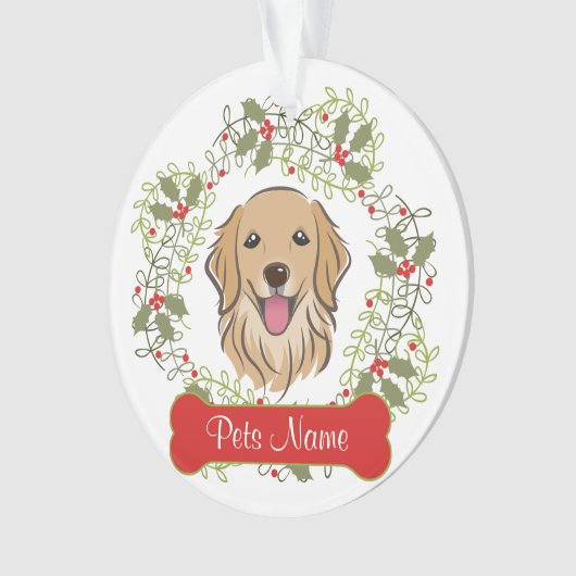 Golden Retriever  Ornament (voorkant)