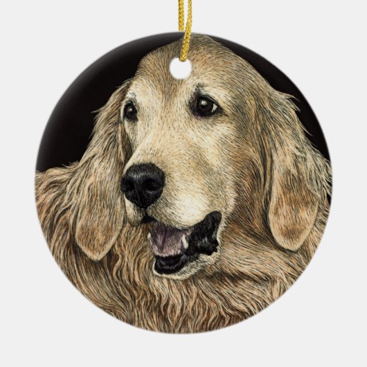 Golden Retriever Ornament - "Beer" (Voorkant)
