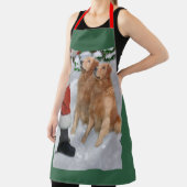 Golden Retriever Ornament met kerstcadeaus Schort (Insitu)