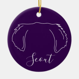 Golden Retriever Ornament (Paw Prints)