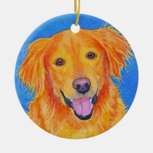Golden Retriever Ornament - "Sydney" (Voorkant)