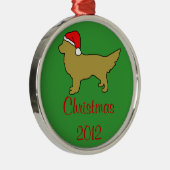 Golden Retriever Ornaments: kerstboom Metalen Ornament (Rechts)