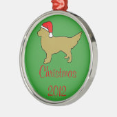 Golden Retriever Ornaments: kerstboom Metalen Ornament (Links)