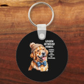 Golden Retriever Outfit Idea For Women &amp; Retri Sleutelhanger (Voorkant)