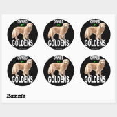 Golden Retriever 'Owned By Goldens' zwarte sticker (Vel)