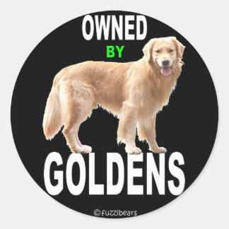 Golden Retriever 'Owned By Goldens' zwarte sticker