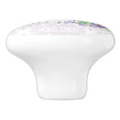 Golden Retriever Paars Keramische Knop (Zijkant)