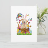 Golden Retriever paaseieren Funny Cute Dog Aankondiging (Staand voorkant)