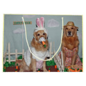 Golden Retriever paashaas Large Cadeautasje (Achterkant)