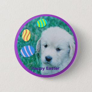 Golden Retriever paaskaarten en schenkingen Ronde Button 5,7 Cm