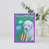 Golden Retriever Paaspuppy Kaarten & Cadeaus Feestdagenkaart (Staand voorkant)