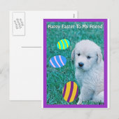 Golden Retriever Paaspuppy Kaarten & Cadeaus Feestdagenkaart (Voorkant / Achterkant)