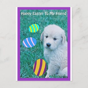 Golden Retriever Paaspuppy Kaarten & Cadeaus Feestdagenkaart