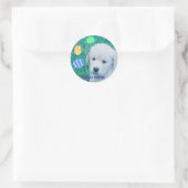 Golden Retriever Paaspuppy Kaarten & Cadeaus Ronde Sticker (Tas)