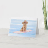 Golden Retriever Paddle Board Waterverf Bedankkaart (Voorkant)