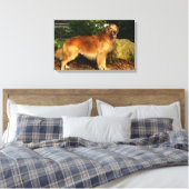 Golden Retriever Panting Canvas Afdruk (Insitu (Slaapkamer))