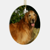 Golden Retriever Panting Keramisch Ornament (Rechts)