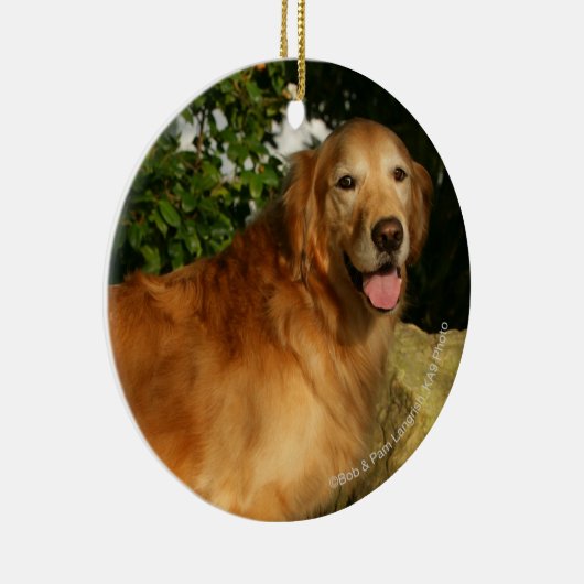 Golden Retriever Panting Keramisch Ornament (Rechts)