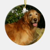 Golden Retriever Panting Keramisch Ornament (Voorkant)